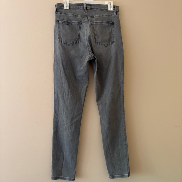 Ann Taylor The Skinny High Rise Gray Button Fly Jeans Size 10 - Picture 2 of 4